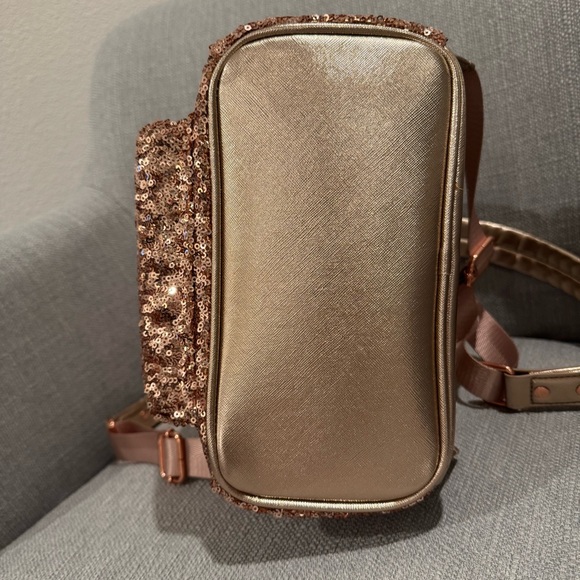 Disney Loungefly Rose Gold Sequin Mini Backpack - Picture 4 of 8